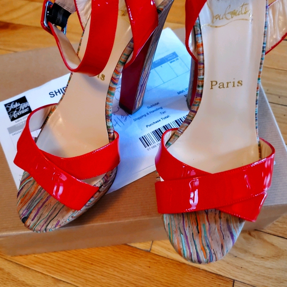 CORK HEEL LOUBOUTINS
